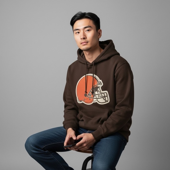 Outerstuff NFL/YOUTH/Cleveland Browns/Logo Fleece Sweatshirt/Hoodie/XL-18/20 - Picture 8 of 10